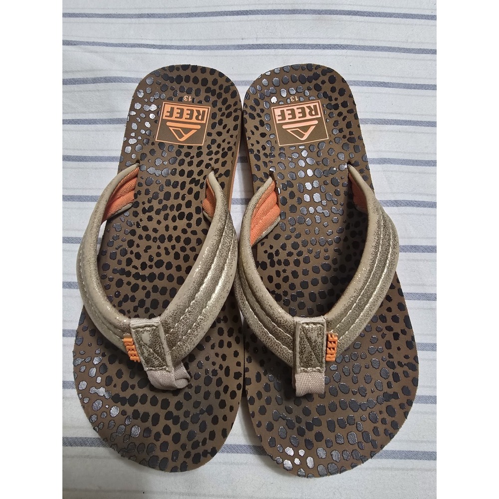 Reef Kids Ahi Wild Flip Flops Size 13